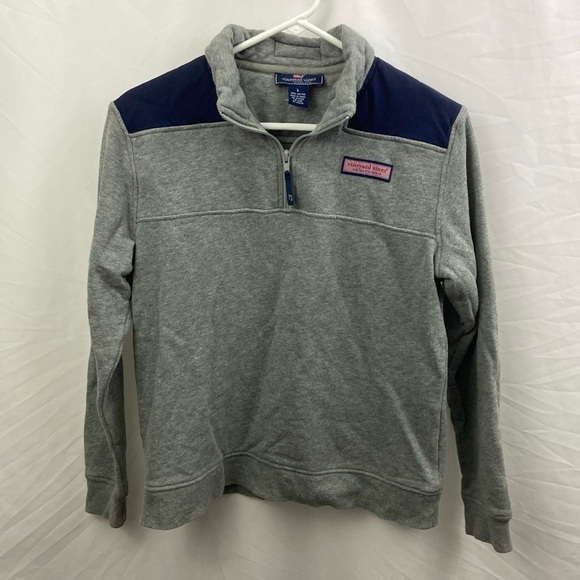 Vineyard Vines Tops - Vineyard Vines Martha’s Vineyard Pullover Youth Sz L Gray Girls 1/2 Zip